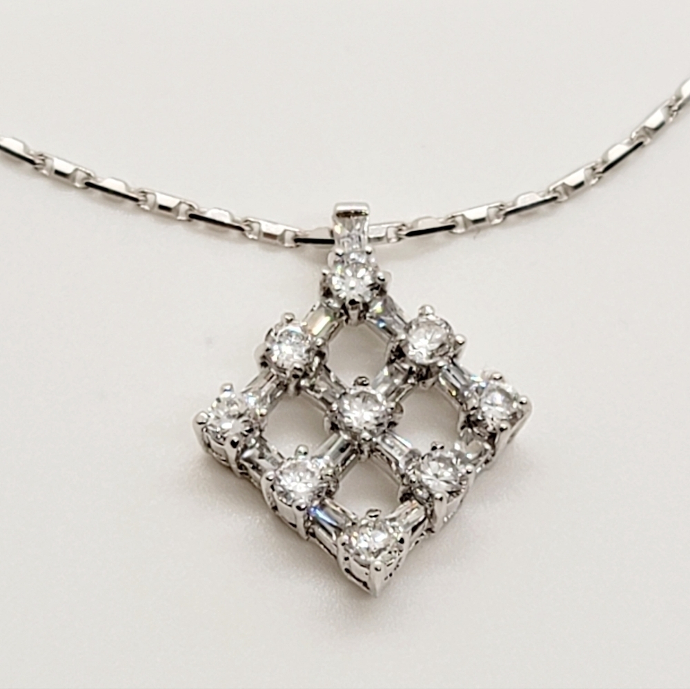 Sterling Silver white gold plated necklace